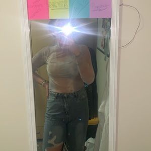 mesh mock neck!! SO cute and super comfy!!